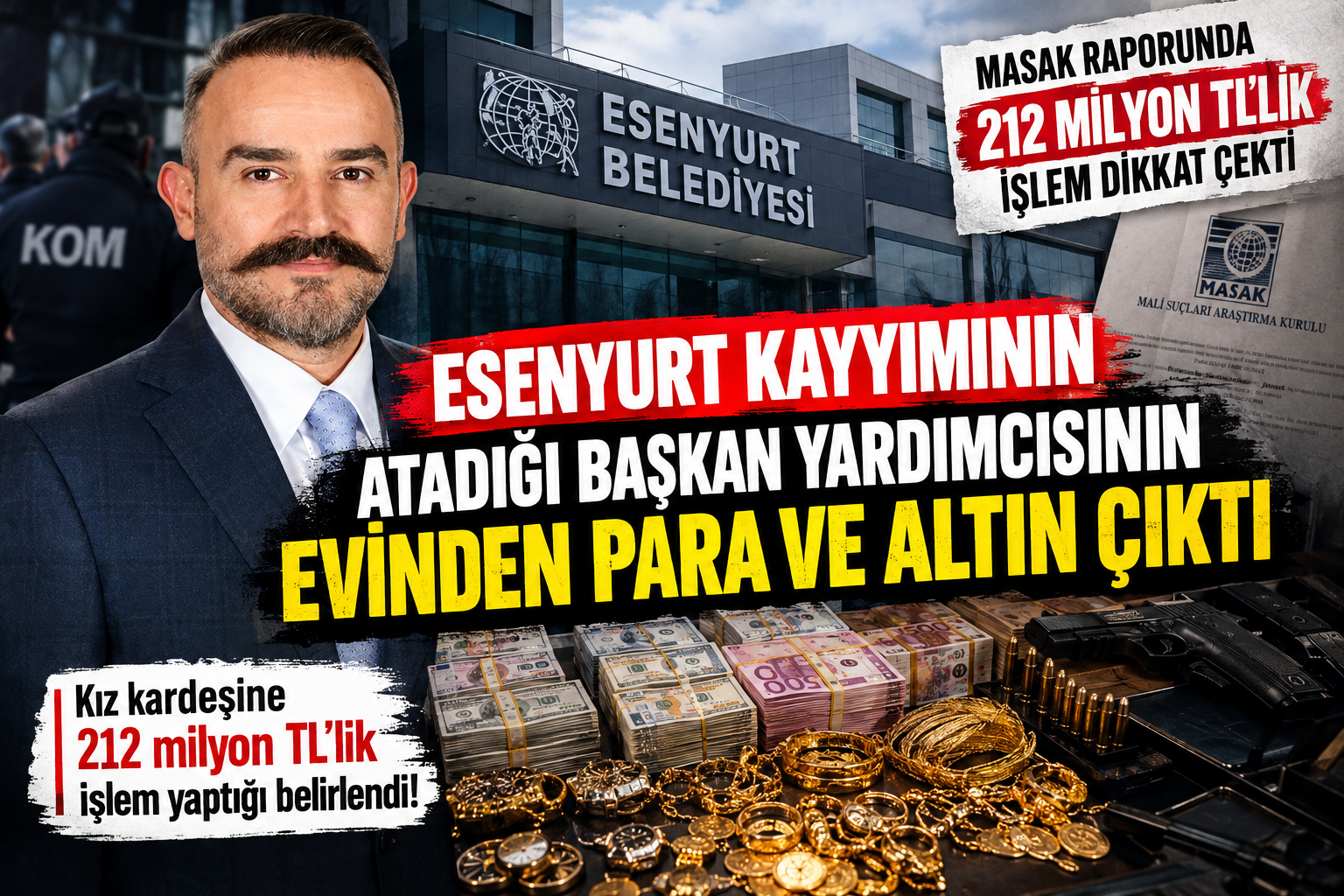 Esenyurt Belediyesi'ne yönelik yürütülen soruşturma kapsamında gözaltına alınan Belediye Başkan