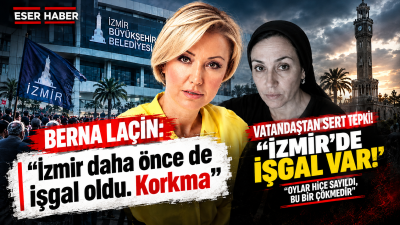 Oyuncu ve sunucu Berna Laçin, İzmir Büyükşehir Belediye Başkanı Cemil