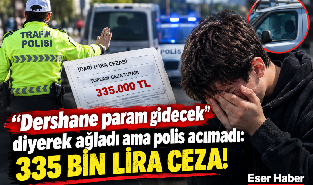 Kayseri’de trafik polisinin dur ihtarına uymayarak hafif ticari araçla kaçtığı