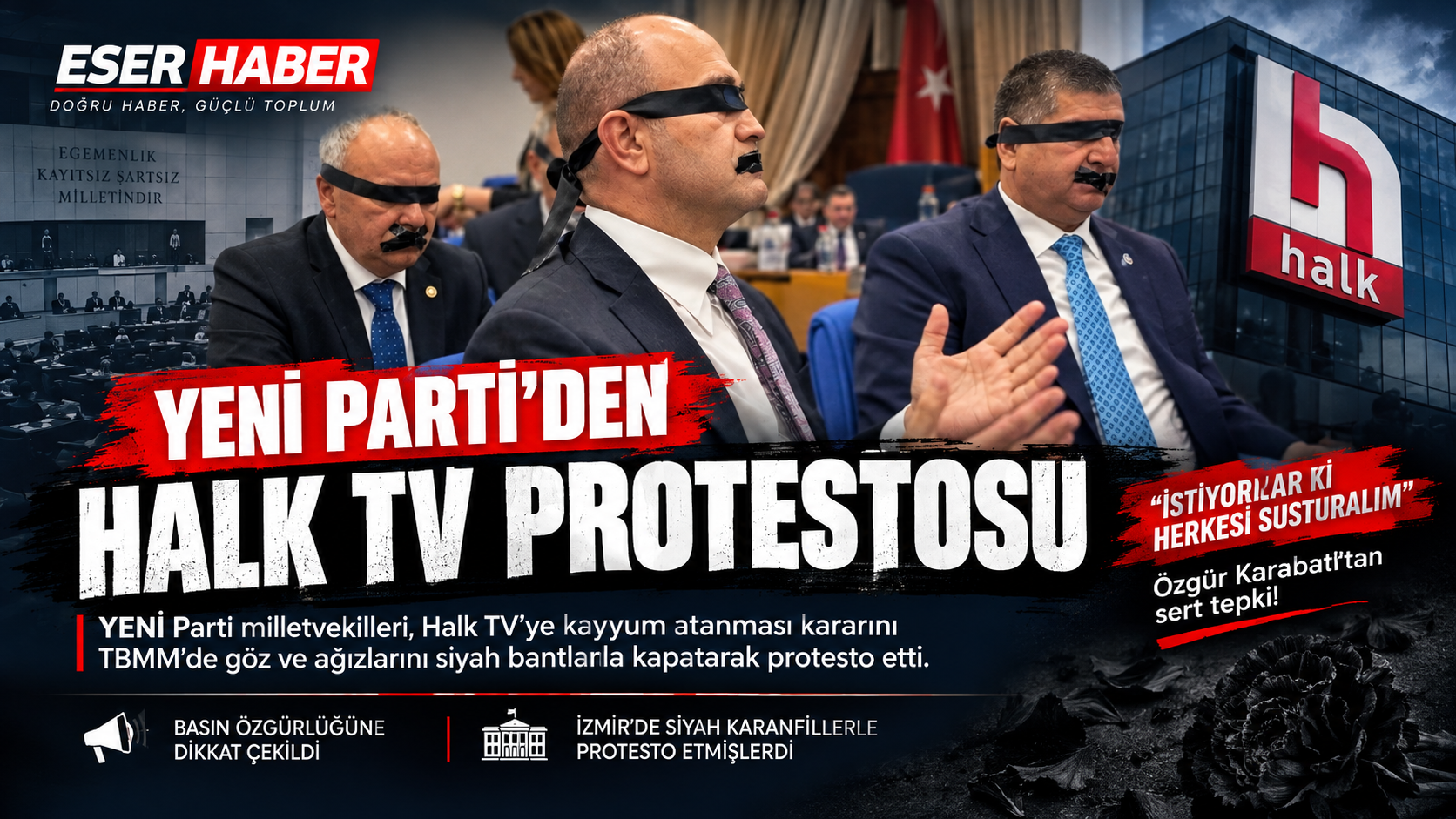 YENİ Parti milletvekilleri, Halk TV’ye kayyum atanması kararını TBMM Plan