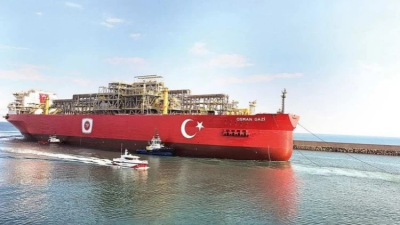 Türkiye’nin ilk yüzer enerji üretim platformu olan Osman Gazi, ilk