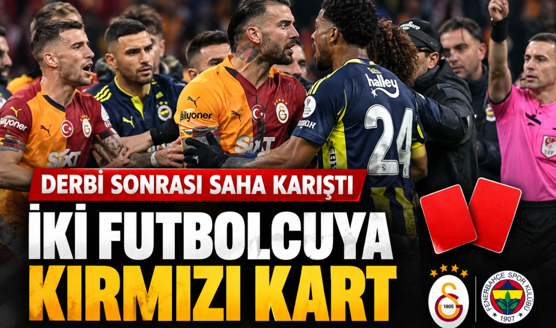 Derbi Sonrası Saha Karıştı: İki Futbolcuya Kırmızı Kart Galatasaray'ın Fenerbahçe'yi 2-1 mağlup ettiği derbinin ardından saha içinde gerginlik